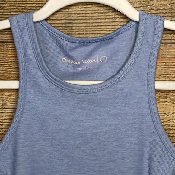 Outdoor Voices Athena Crop Top Sports Bra Light Blue Size Small - Picture 2 of 6